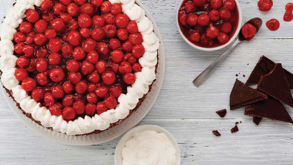 Chocolate Cherry Whipped Cream Cake JWC Media
