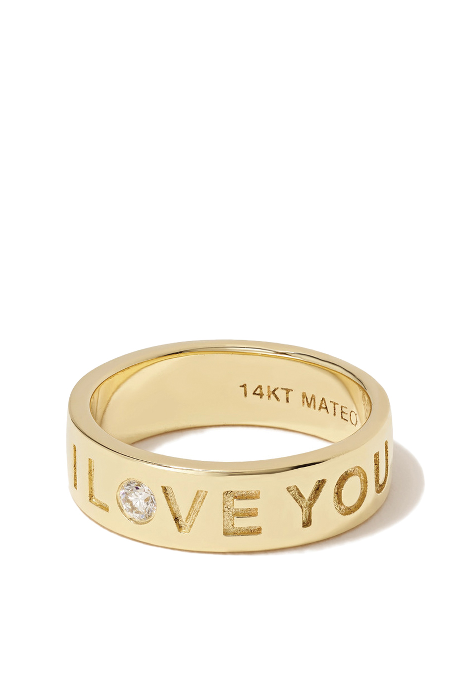 66 Mateo, I Love You 14 Karat Gold Diamond Ring, Net A Porter.com