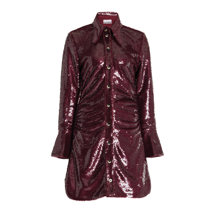 Ganni Sequined Shirt Dress, Modaoperandi.com