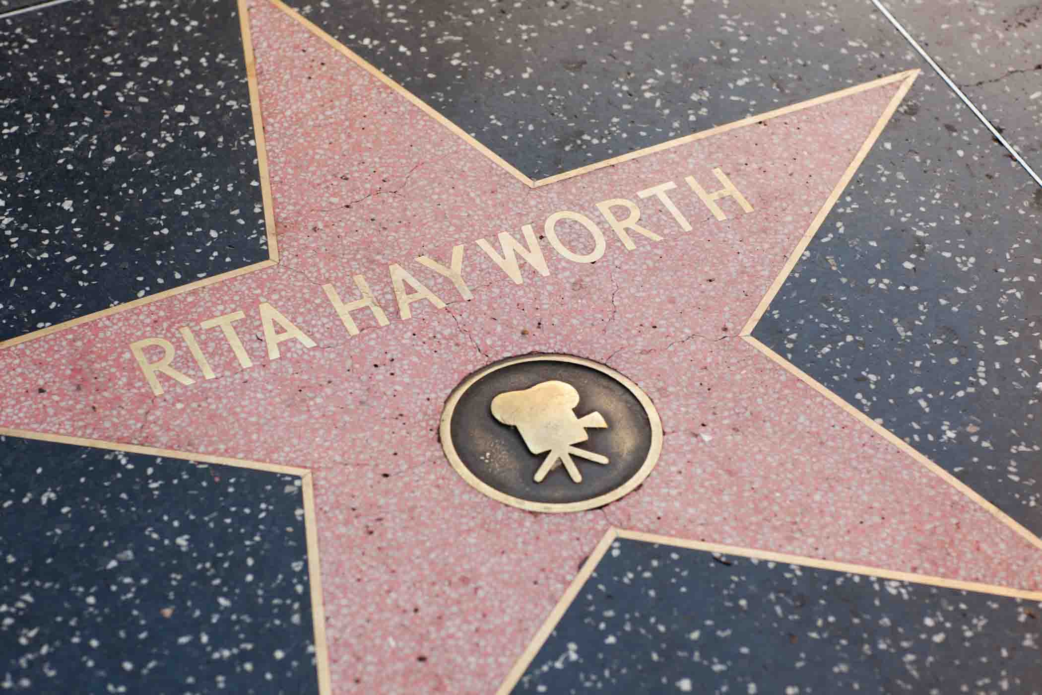 Rita Hayworth On The Hollywood Walk Of Fame