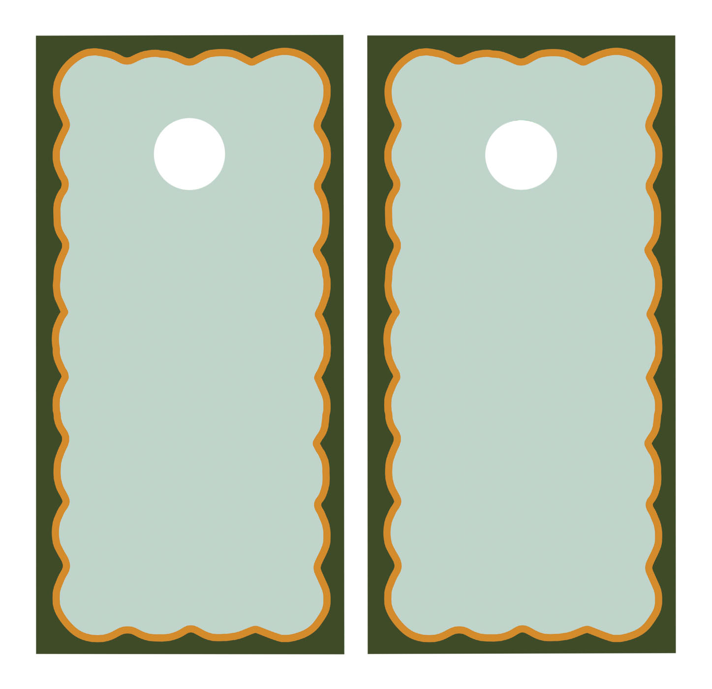 78 Sr2023 05 120 Chairish X The Muddy Dog Scalloped Cornhole Boards, Chairish.com