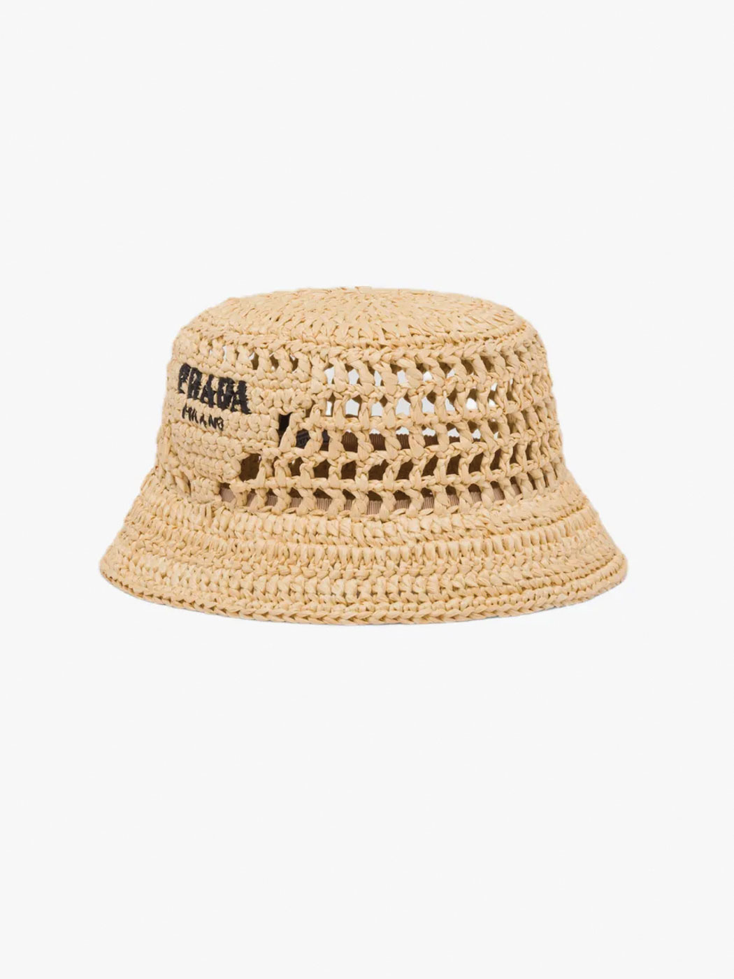 32 14. Prada Raffia Bucket Hat