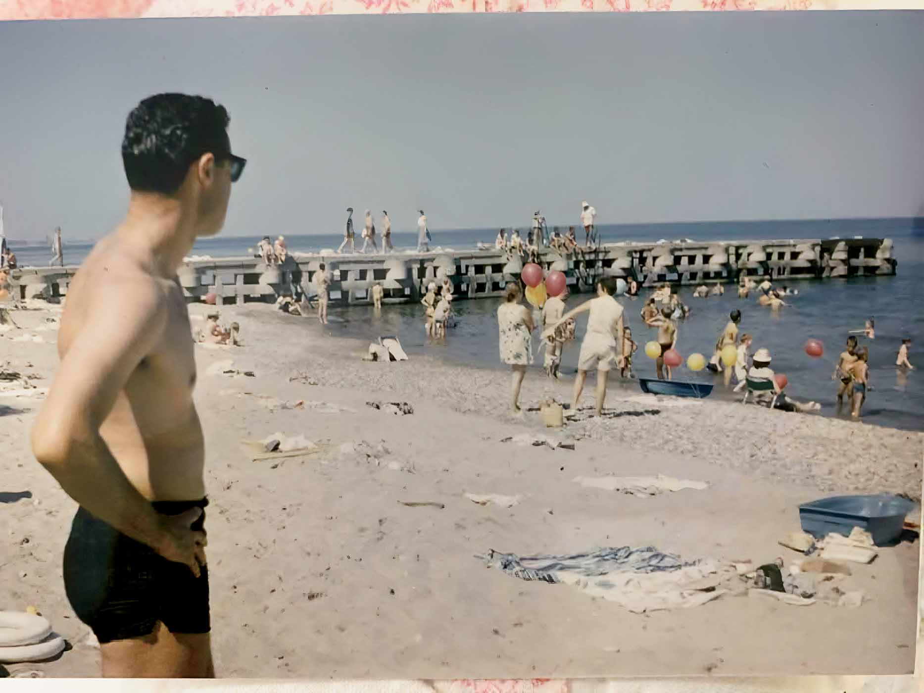 54 Fb2023 06 014 6. Suzy Norman 1966 Photo Of Beach At Concrete Pier Photos V2 Custom