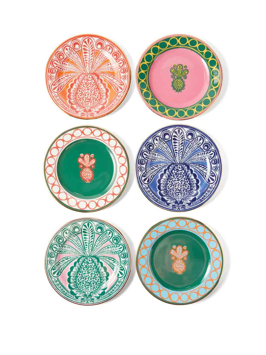 80 La Doublej, 18kt Gilded Porcelain Dessert Plates, Matchesfashion.com Us