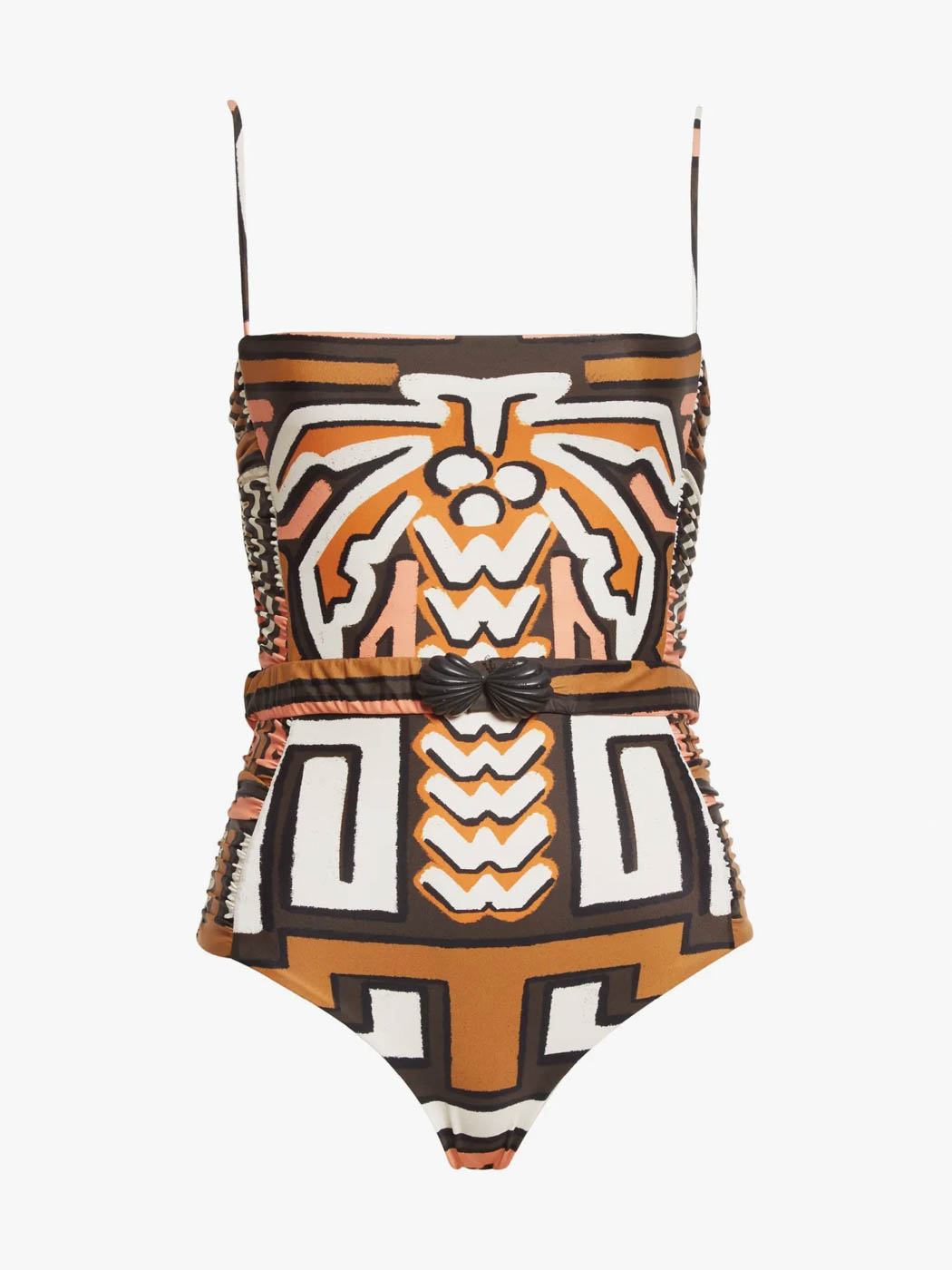 34 7 Johanna Ortiz Kuna Print Belted One Piece Swimsuit 395 Nordstrom.com