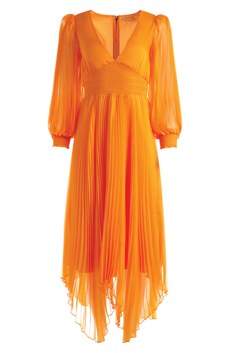 30 2 Alice And Olivia Sion Sunbrust Pleated Long Sleeve Dress 550 Nordstrom.com