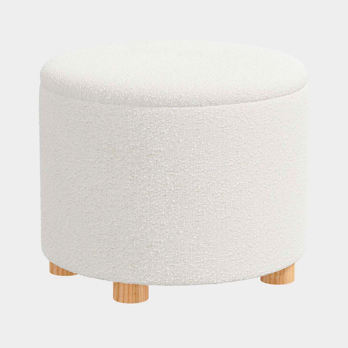 30 Sr2023 08 236 Madison Boucle Round Storage Ottoman, Dormify.com