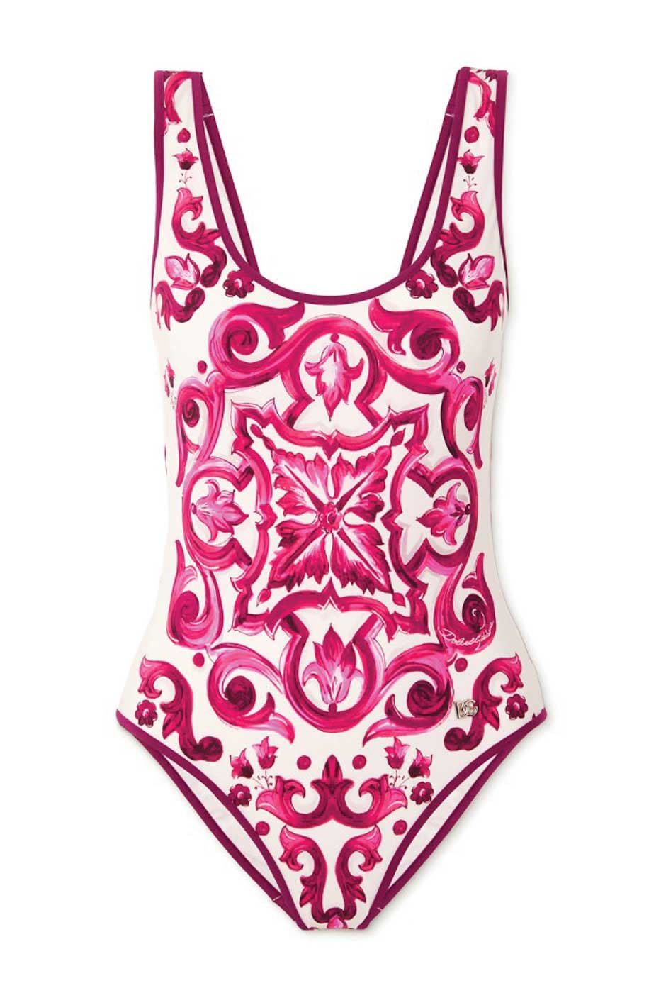 38 Dolce & Gabbana, Printed Swimsuit, Net A Porter