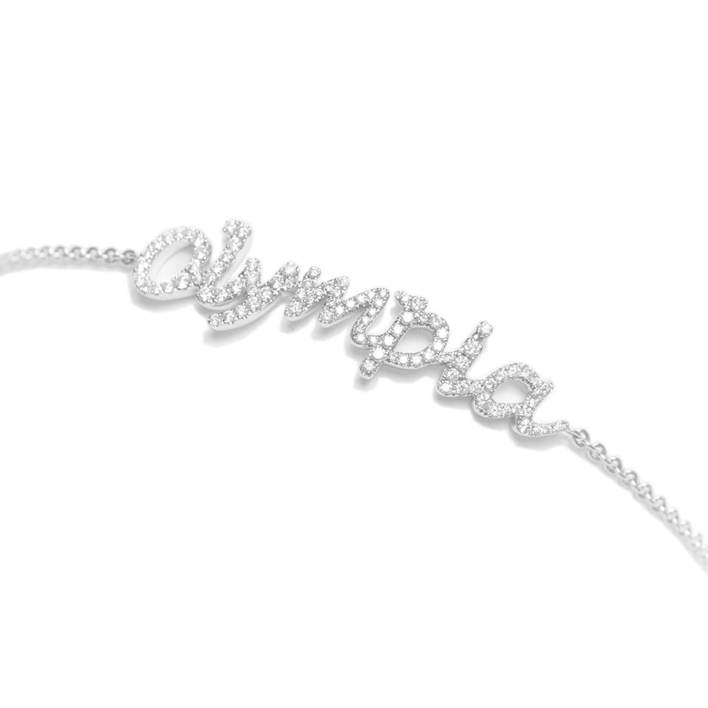 34 Marie Chantal, 14ct Gold Custom Bespoke Diamond Name Bracelet, Mariechantal.com