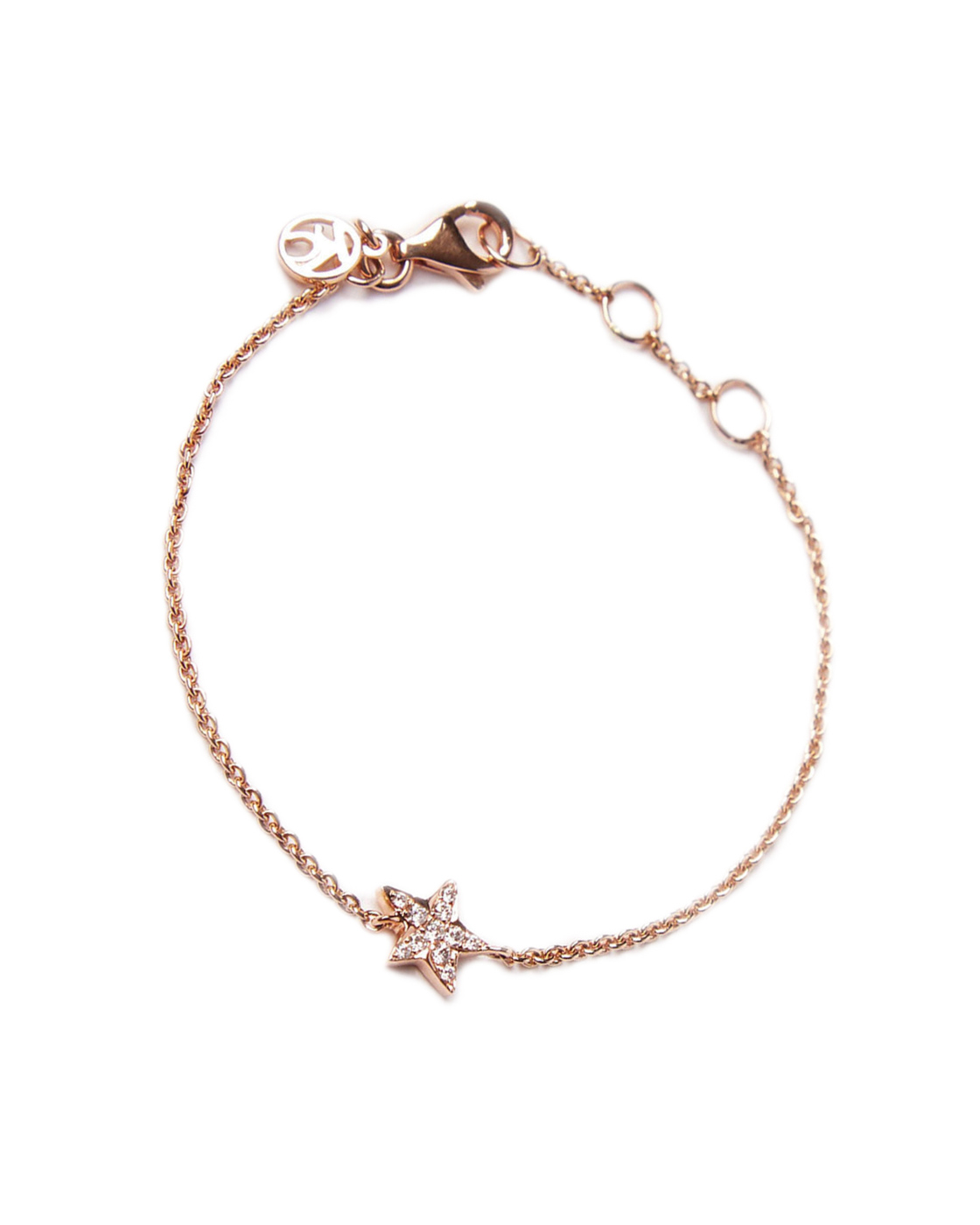 34 Marie Chantal, 14ct Rose Gold Mini Star Diamond Bracelet (child Size), Mariechantal.com