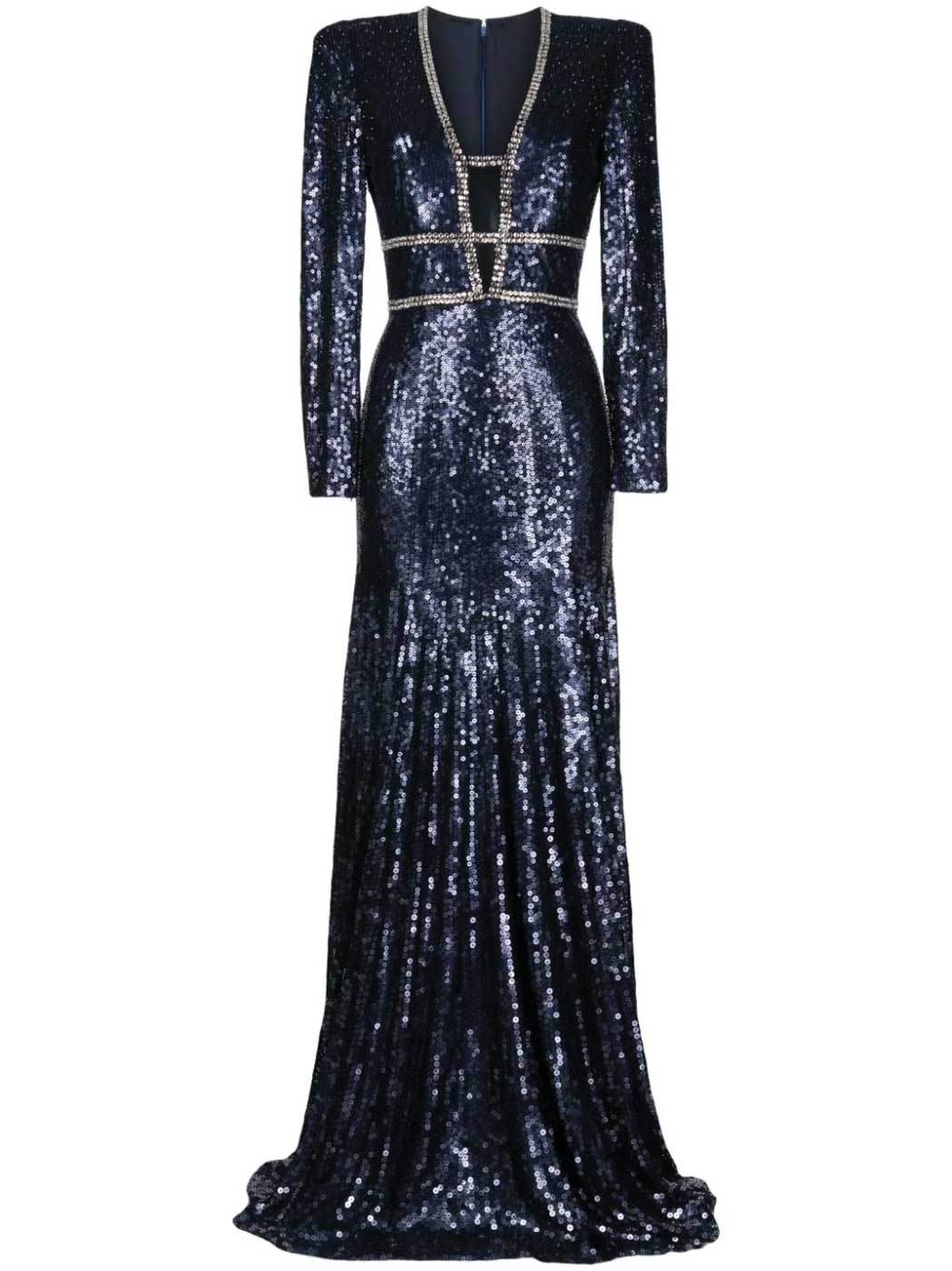 36 13. Jenny Packham Celestia Crystal Embellished Sequined Tulle A