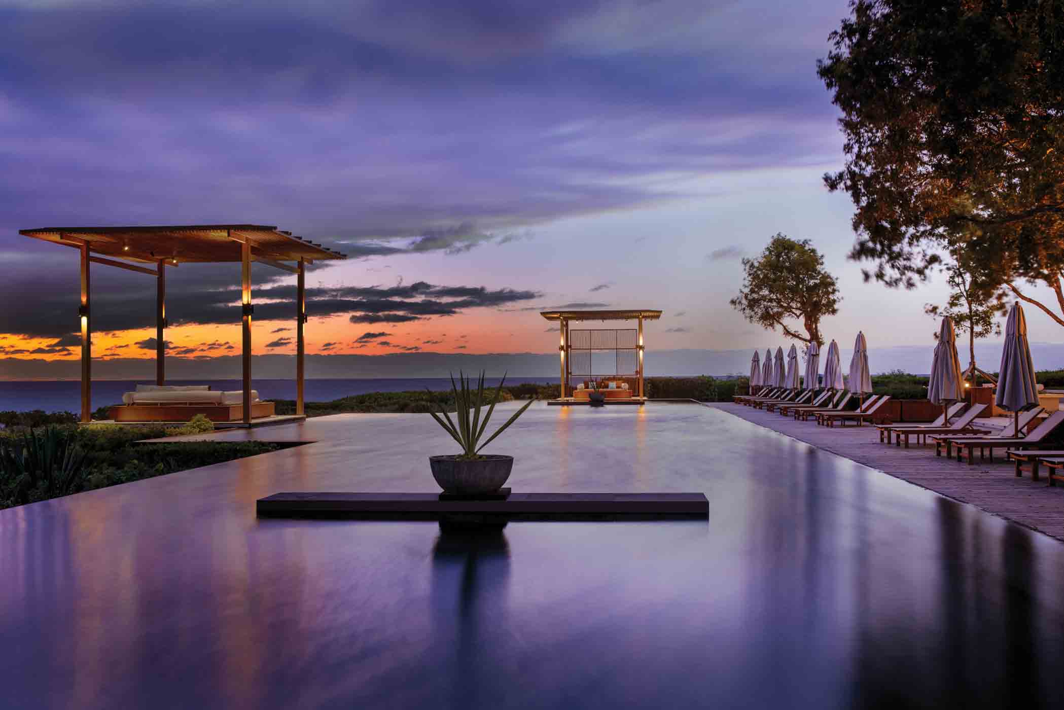 Amanyara, Turks And Caicos Resort, Main Pool Sala At Sunset.tif