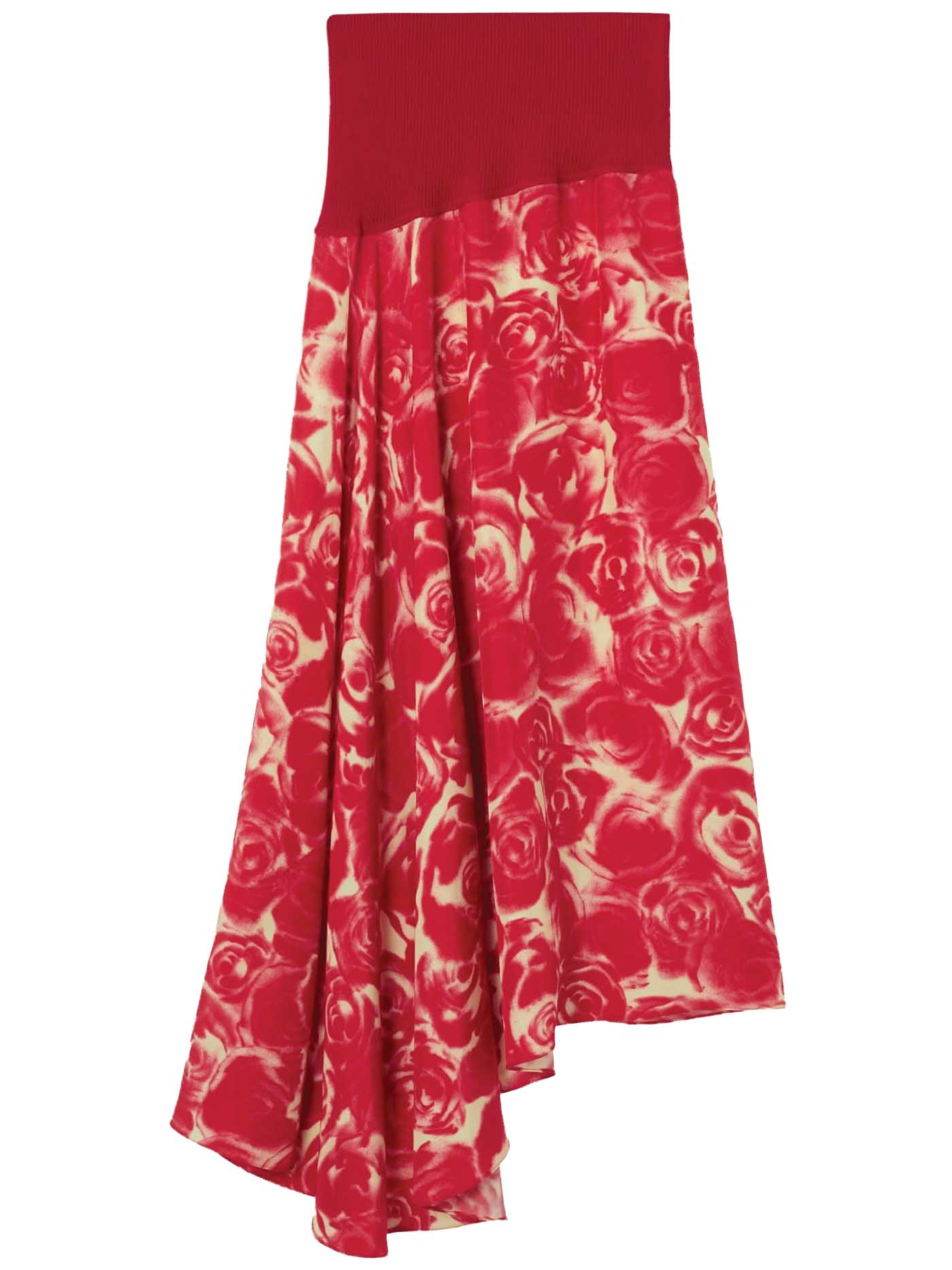 40 Burberry Rose Print Asymmetric Silk Skirt $2,090 Burberry.com