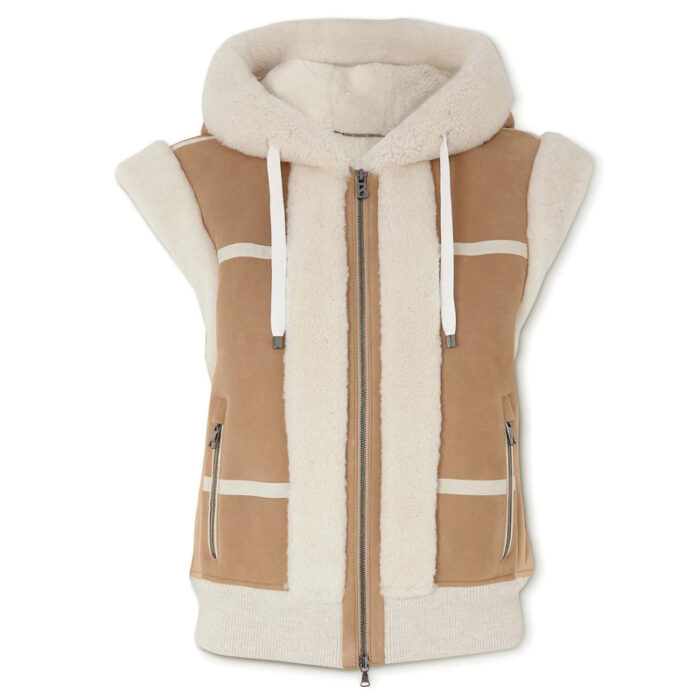 42 Adding An Extra Warmth Layer With Bogner's Felie Hooded Shearling Vest, Net A Porter.com