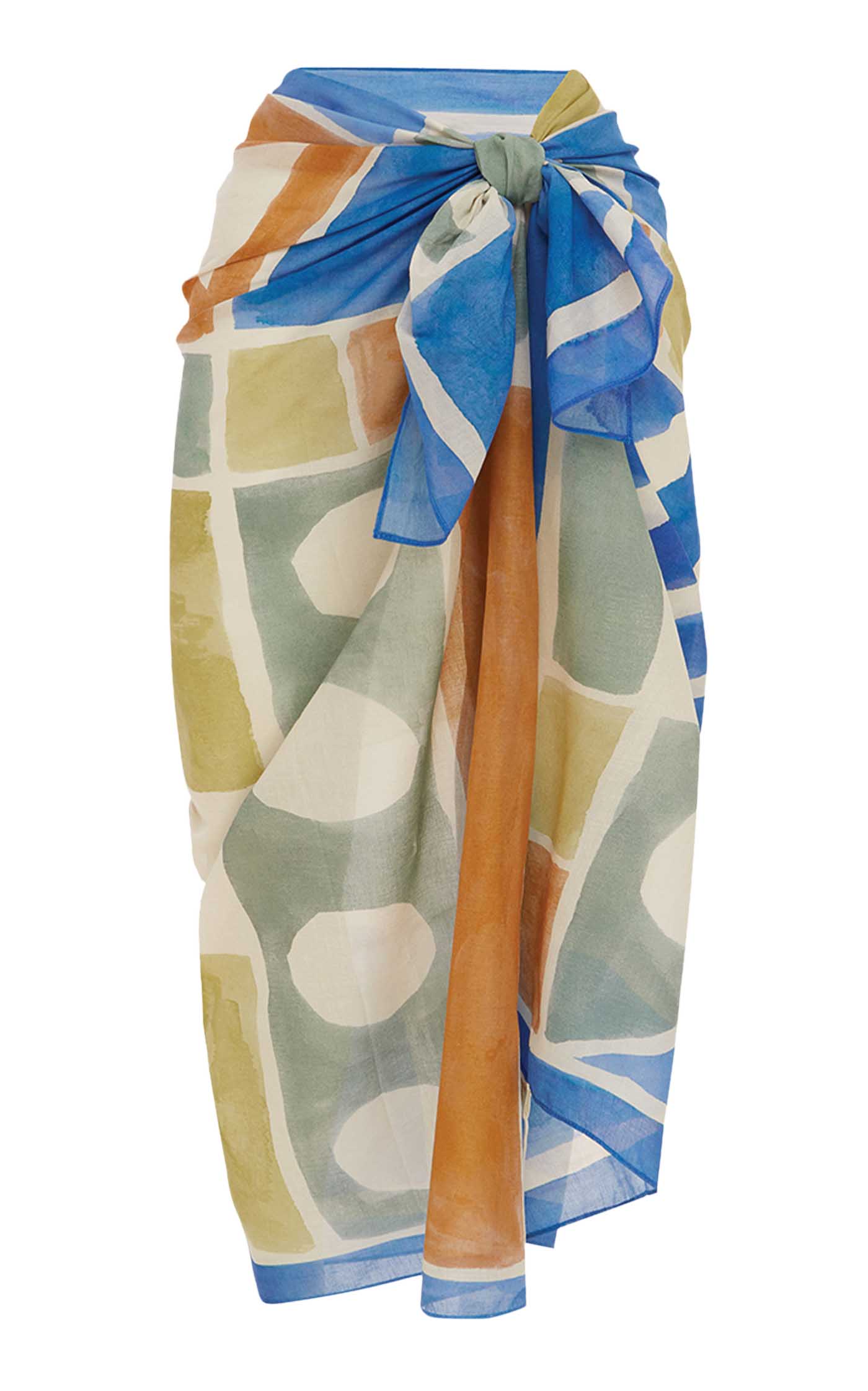 30 Soleil Soleil, Printed Organic Cotton Square Pareo, Modaoperandi.com