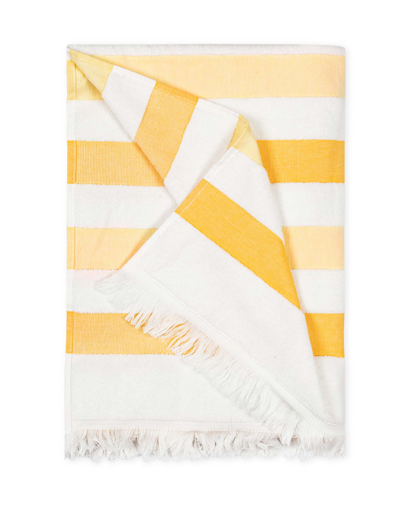 70 Matouk, Amado Beach Towel In Canary Stripe, Matouk.com