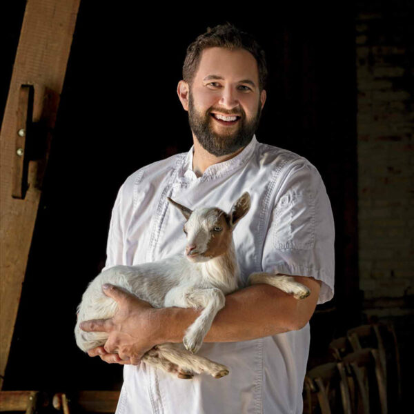 48 Fb2024 07 036 Chef Lee Kuebler With An Elawa Baby Goat