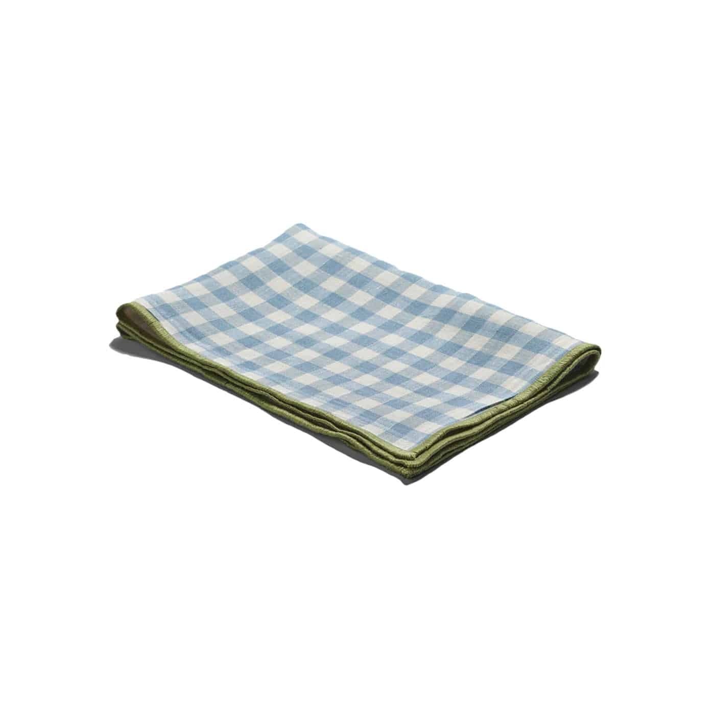 78 Piglet In Bed, Warm Blue Gingham Linen Placema, Us.pigletinbed