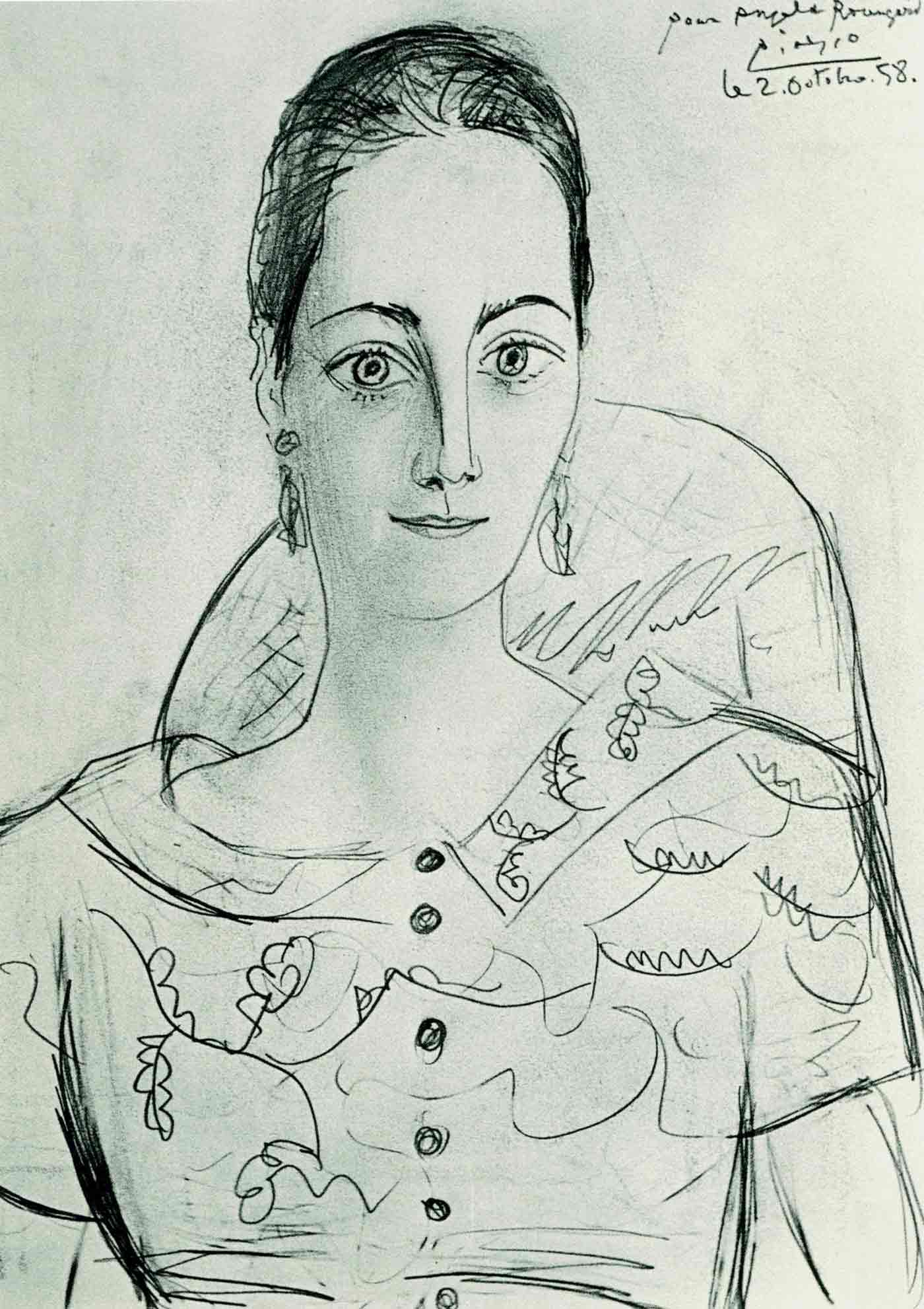 Sr2024 09 066 Image Picasso Pablo, Portrait Angela Rosengart, 1958. The Museum Collection Rosengart, Lucerne