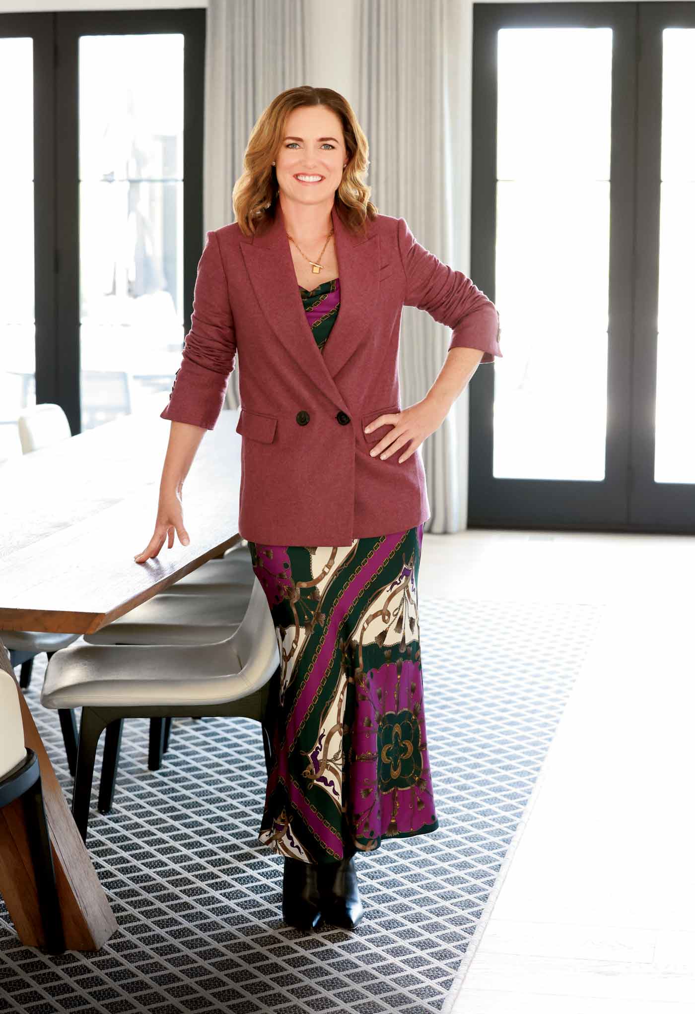 Sr2024 11 129 Maryliz Lehman Wearing Veronica Beard Jacket, Tank, And Skirt, Neiman Marcus Northbrook