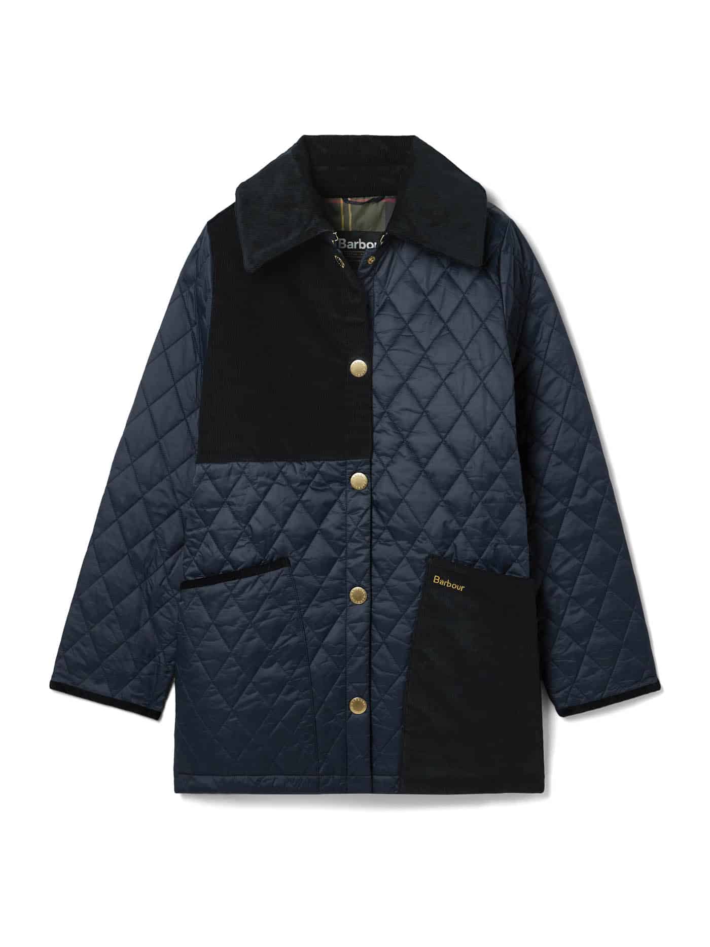 30 Barbour, Reeth Paneled Cotton Corduroy Trimmed Quilted Padded Shell Jacket, Net A Porter.com