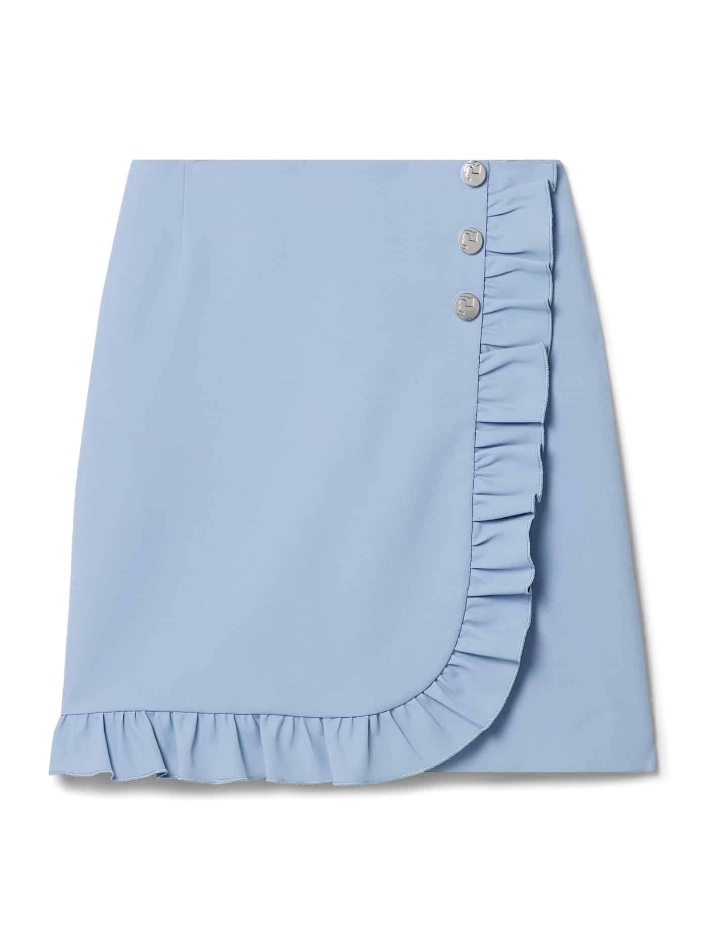 42 Tory Sport, Wrap Effect Ruffled Tech Jersey Golf Skirt, Net A Porter.com