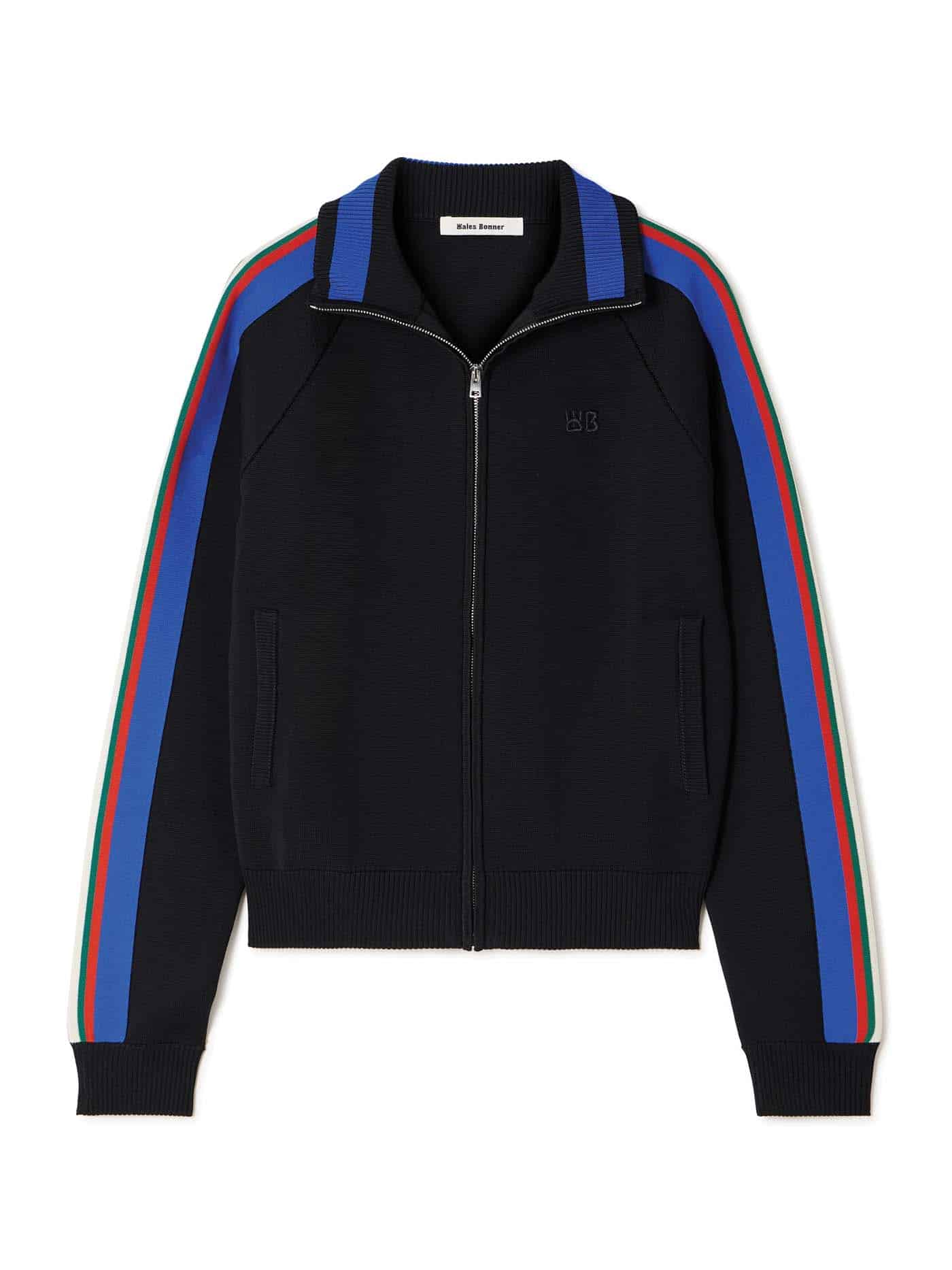 42 Wales Bonner, Tide Striped Embroidered Tech Jersey Track Jacket, Net A Porter.com