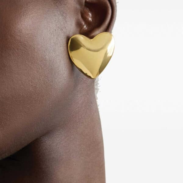 32 Patou Heart Gold Plated Earrings ,$261, Farfetch.com