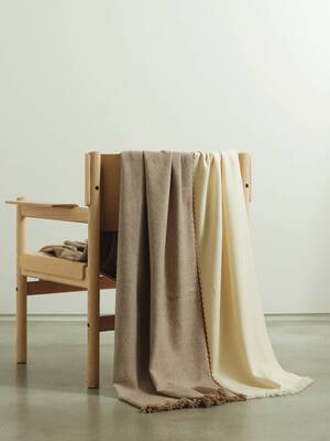 Loro Piana, Gobi Suede Trimmed Fringed Color Block Cashmere Throw, Net A Porter.com