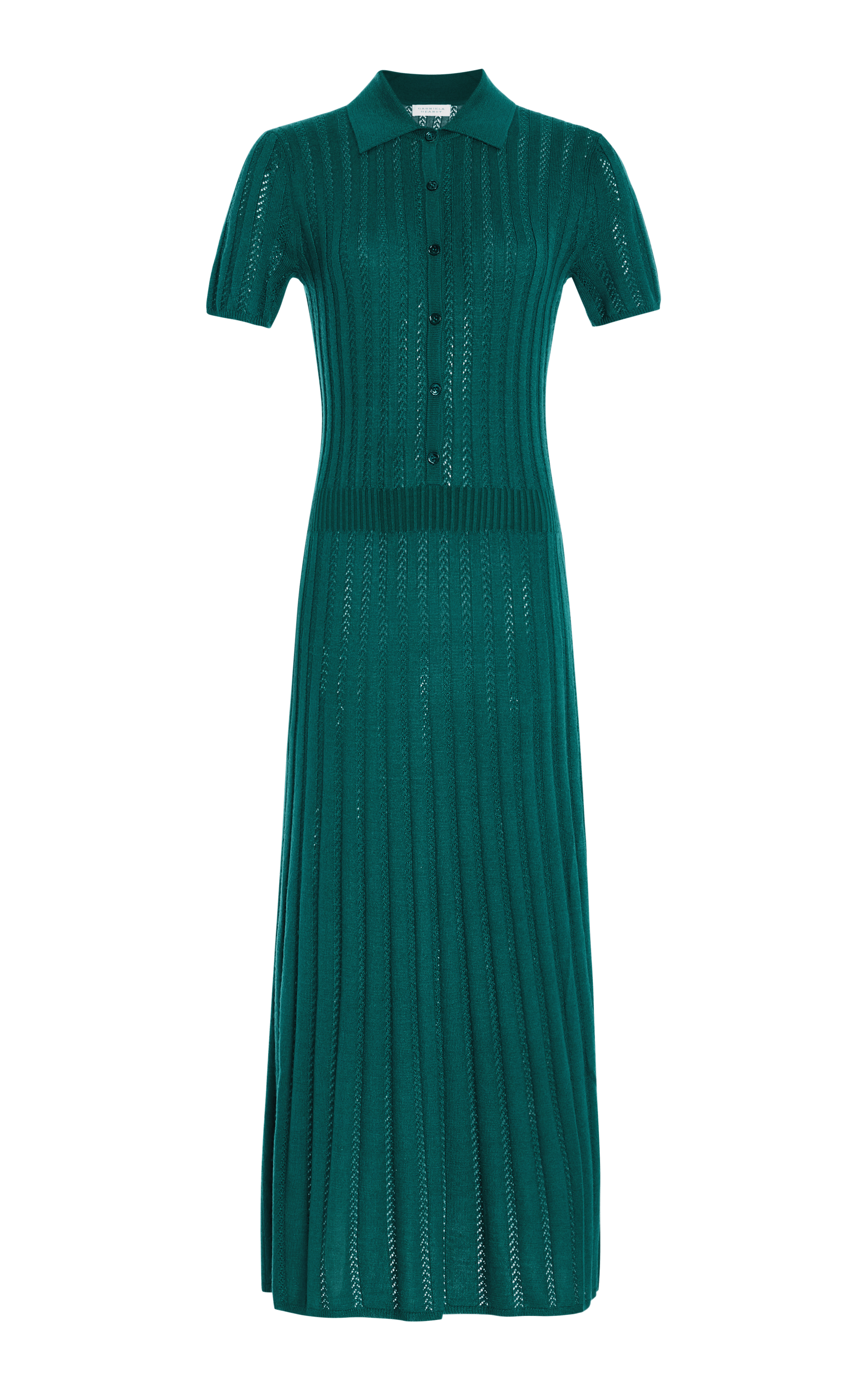 Sr2025 03 059 Gabriela Hearst Green Elviis Shiirt Dress, Modaoperandi.com