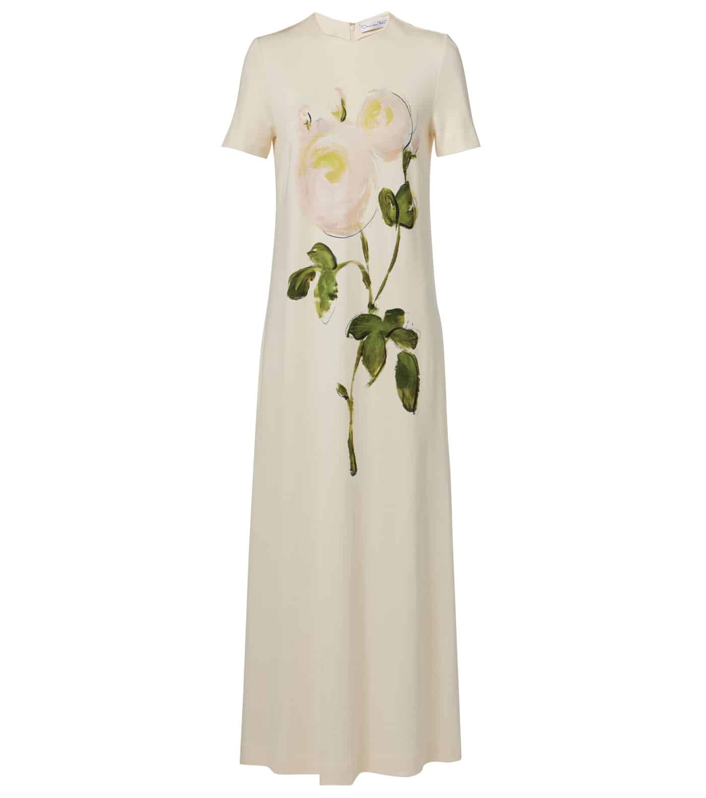 32 Sr2025 05 062 Oscar De La Renta Rose Jersey Short Sleeve Maxi Dress, Mytheresa.com
