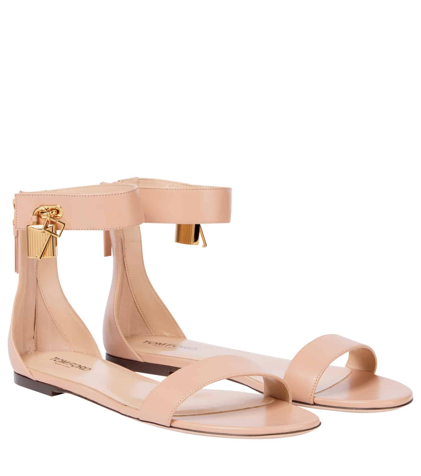 32 Sr2025 05 064 Tom Ford Padlock Leather Sandals, Mytheresa.com