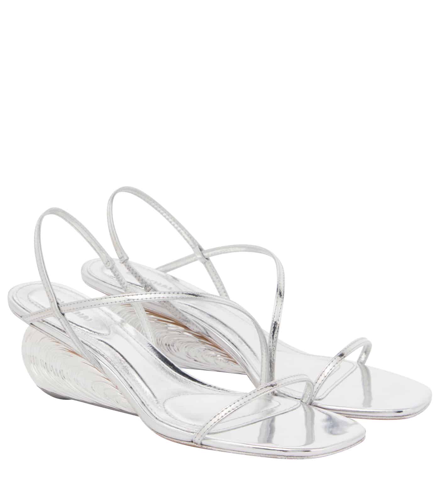 32 Sr2025 05 065 Simkhai Bridget Patent Leather Wedge Sandals, Mytheresa.com