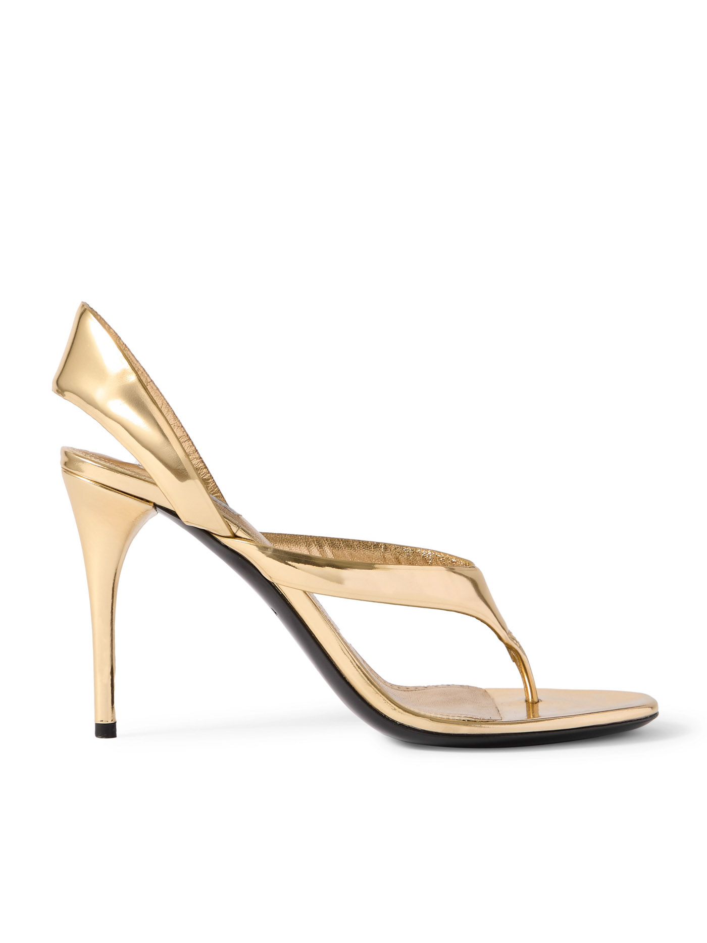 40 Alaïa, Tong 90 Mirrored Leather Sandals, Net A Porter.com