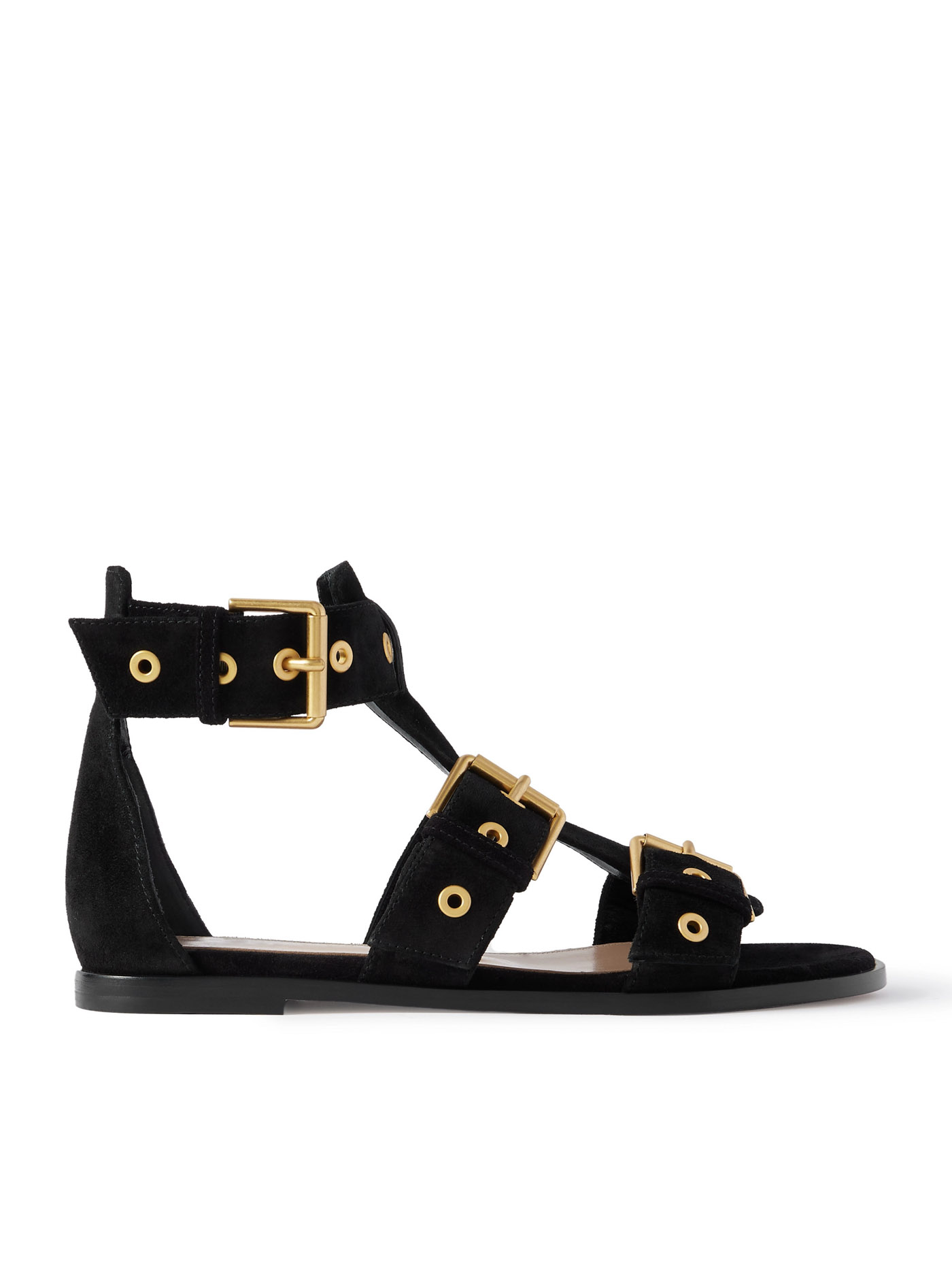 40 Gianvito Rossi, Buckled Suede Sandals, Mytheresa.com