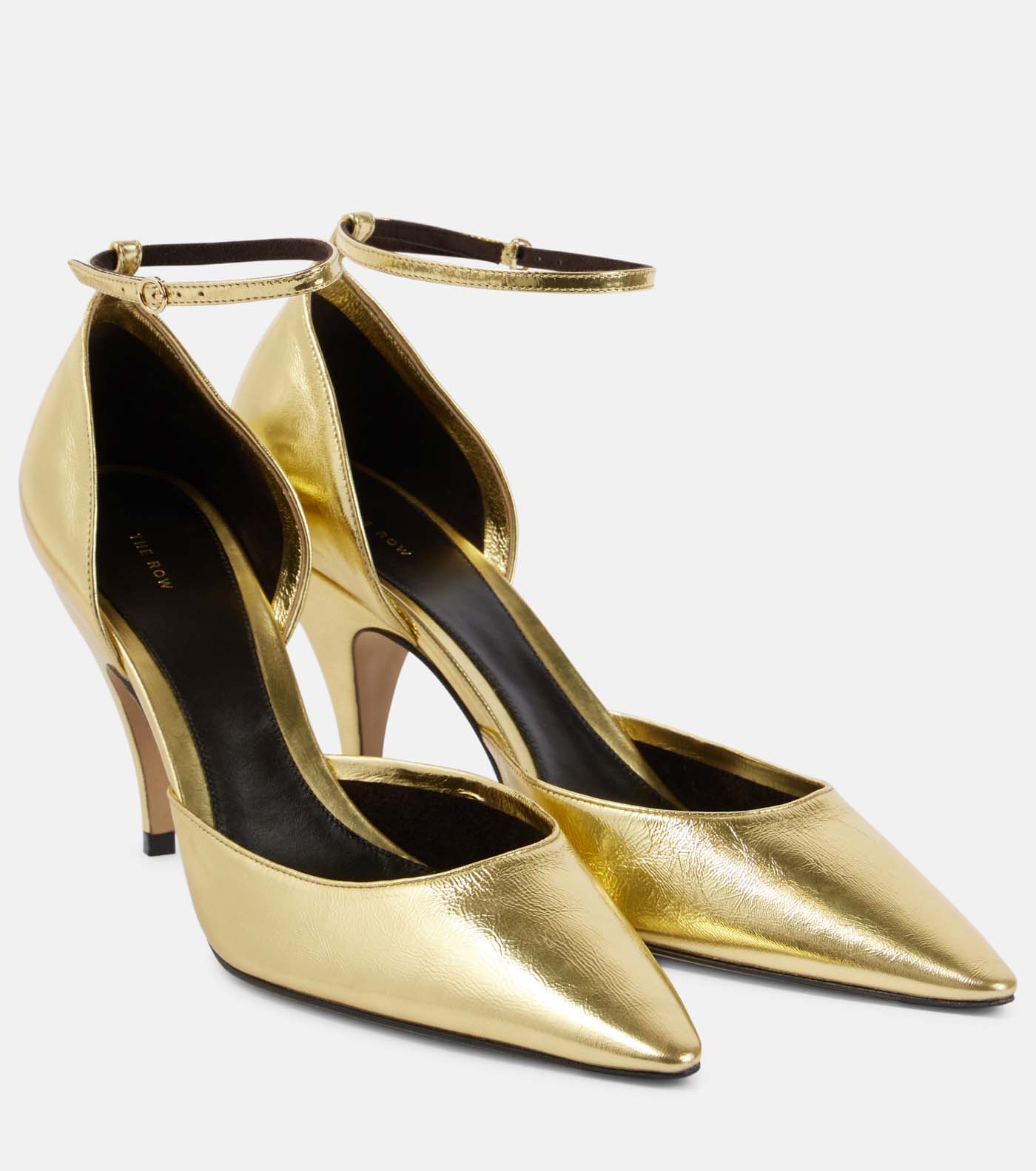 40 The Row, Liisa Metallic Leather Pumps, Mytheresa.com