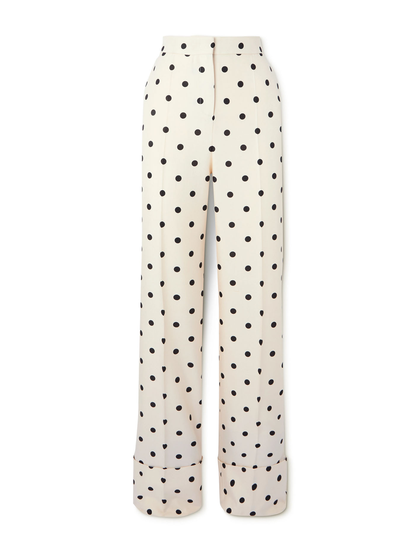 40 Valentino Garavani, Polka Dot Silk Crepe Wide Leg Pants, Net A Porter.com