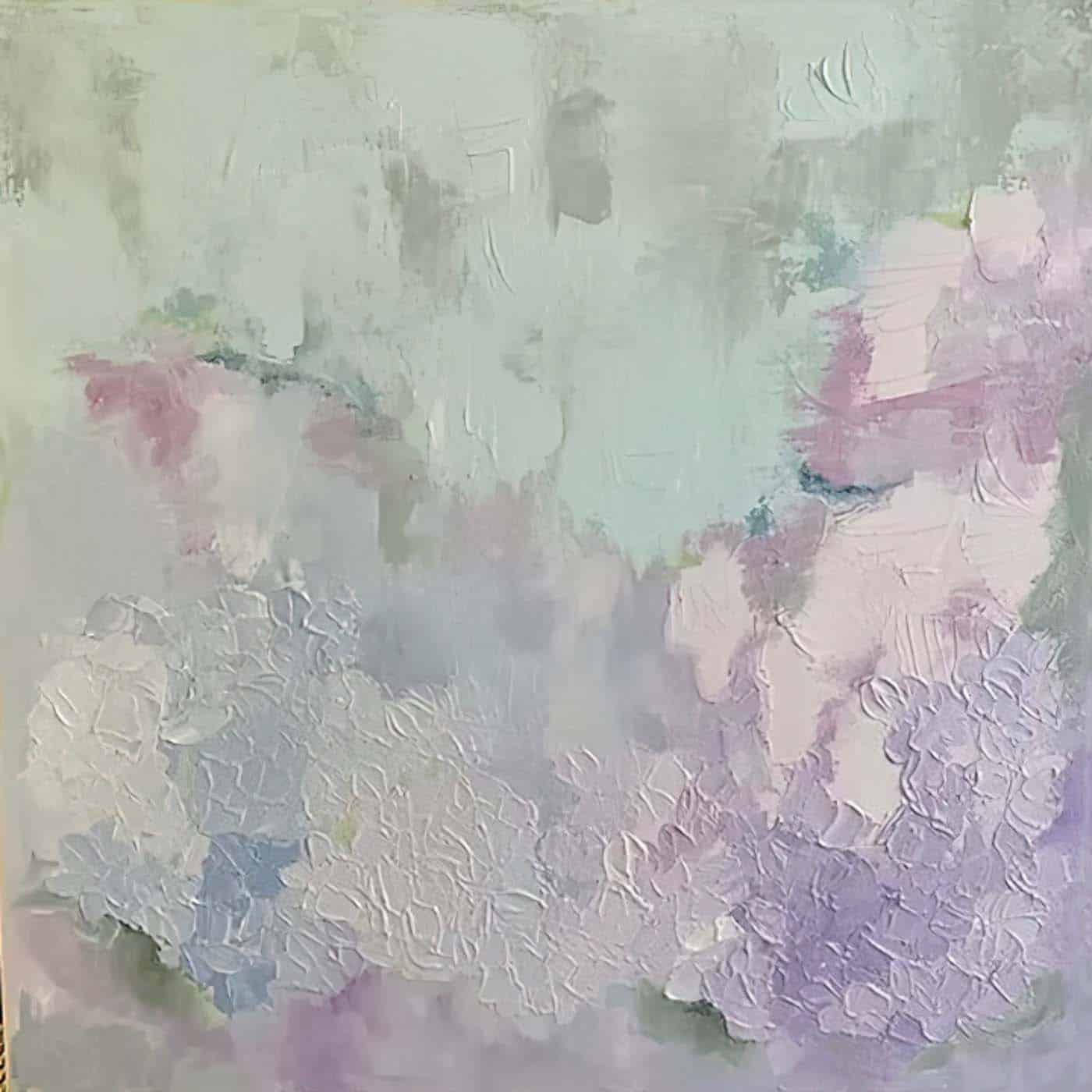 50 Sr2025 05 024 Azores I, 24 X 24 Acrylic, Fiber, And Oil On Canvas