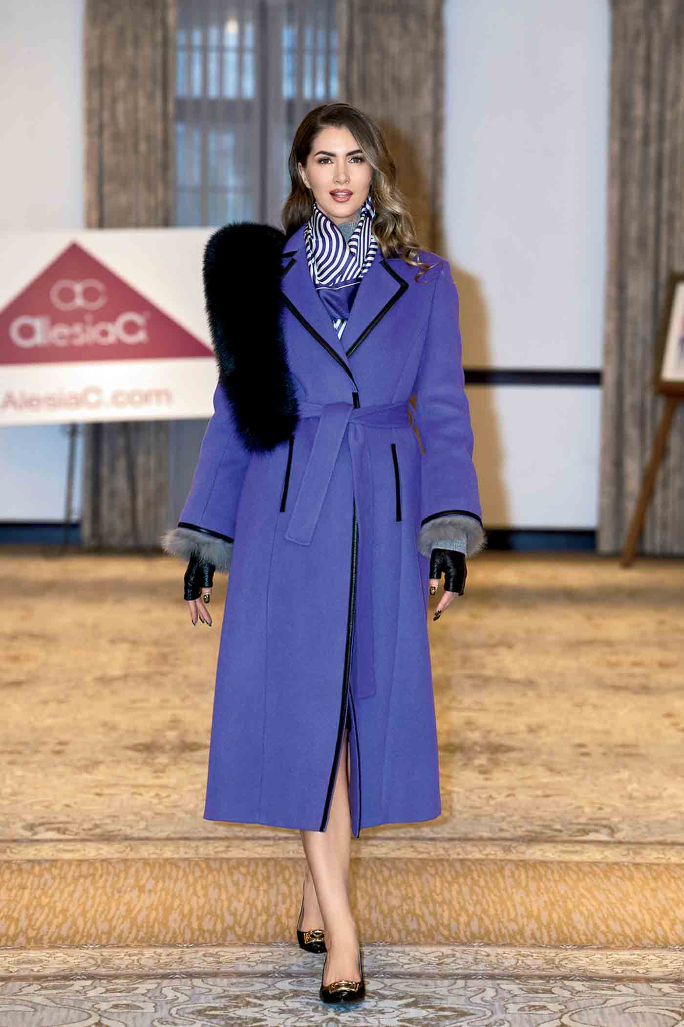 78 Fb2025 05 019 Alesia Chaika Luxury Outerwear Collection At Fashion Show 2025 In Lake Forest Illinois Benefit Wings Program Inc. Alesiac.com 1