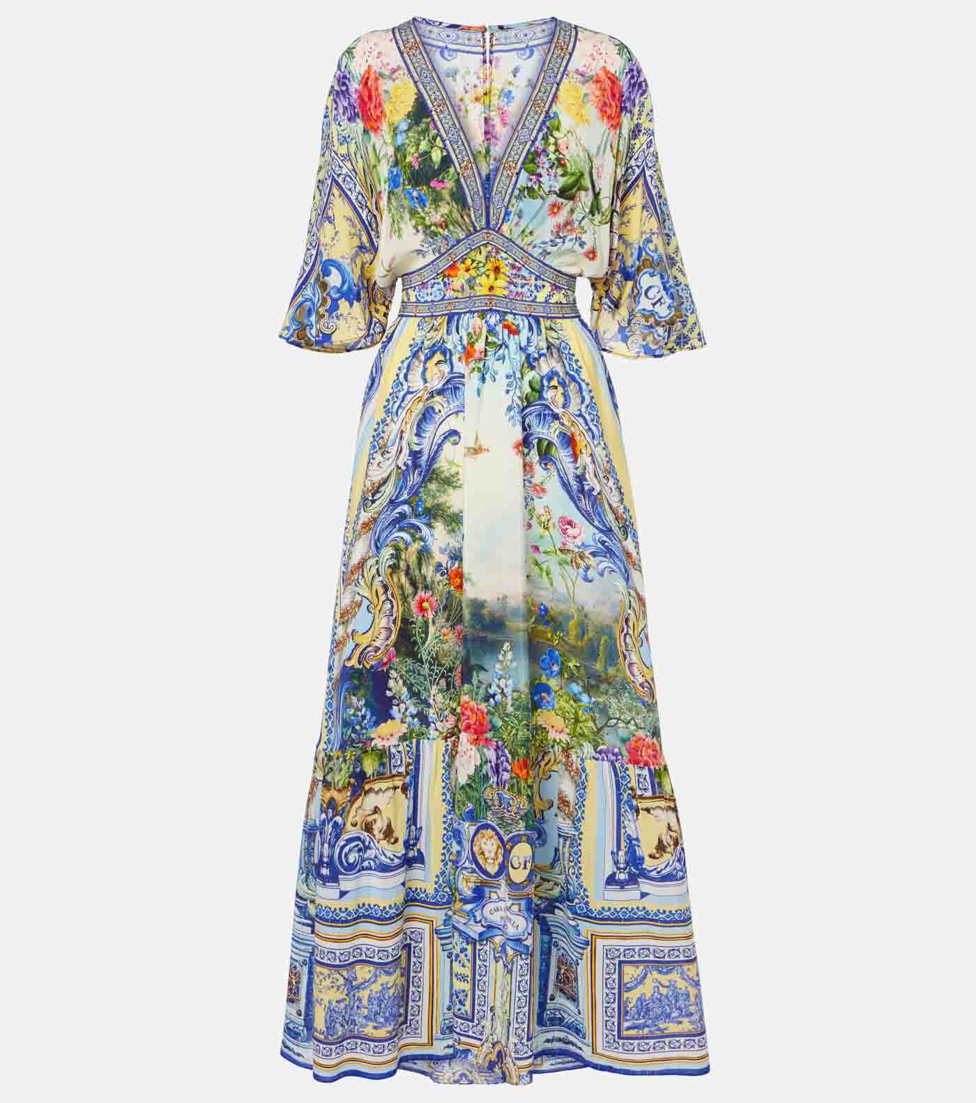 46 Camilla, Printed Ruffled Silk Maxi Dress, Mytheresa.com