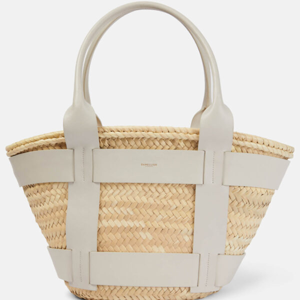 46 Demellier, Santorini Leather Trimmed Straw Tote Bag, Mytheresa.com