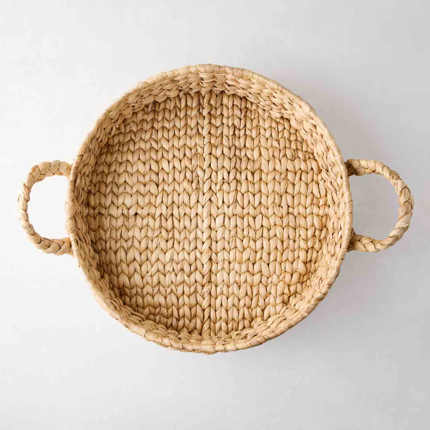 94 Hudson Grace, Hyacinth Woven Basket With Handles, Hudsongracesf.com