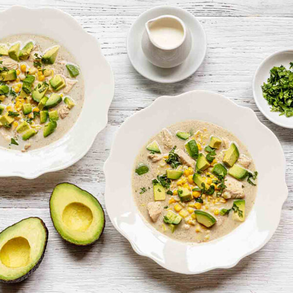 34 Creamypotatosoupwithchicken,sweetcorn & Avocado 14x10 B2 4593 Copy
