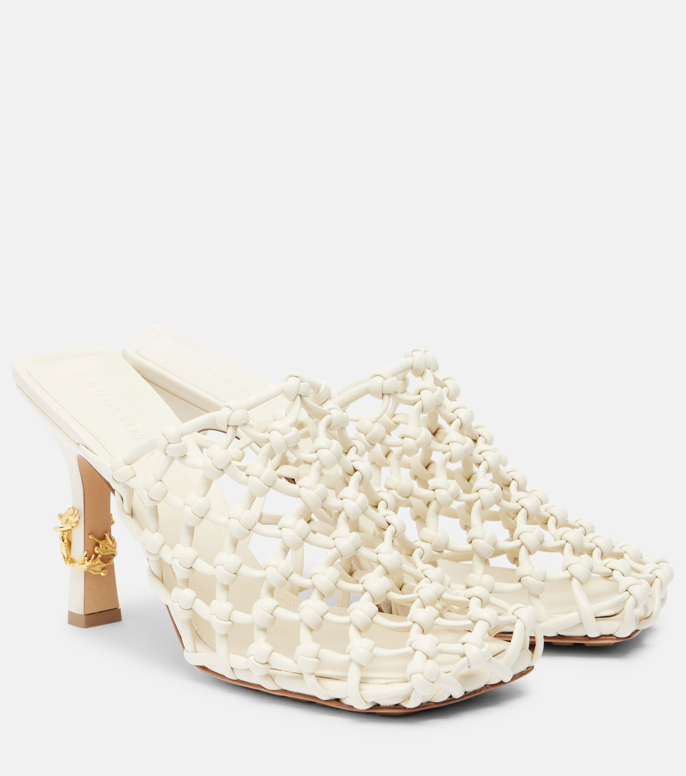 34 Bottega Veneta Riva 90 Woven Leather Mules, Mytheresa.com