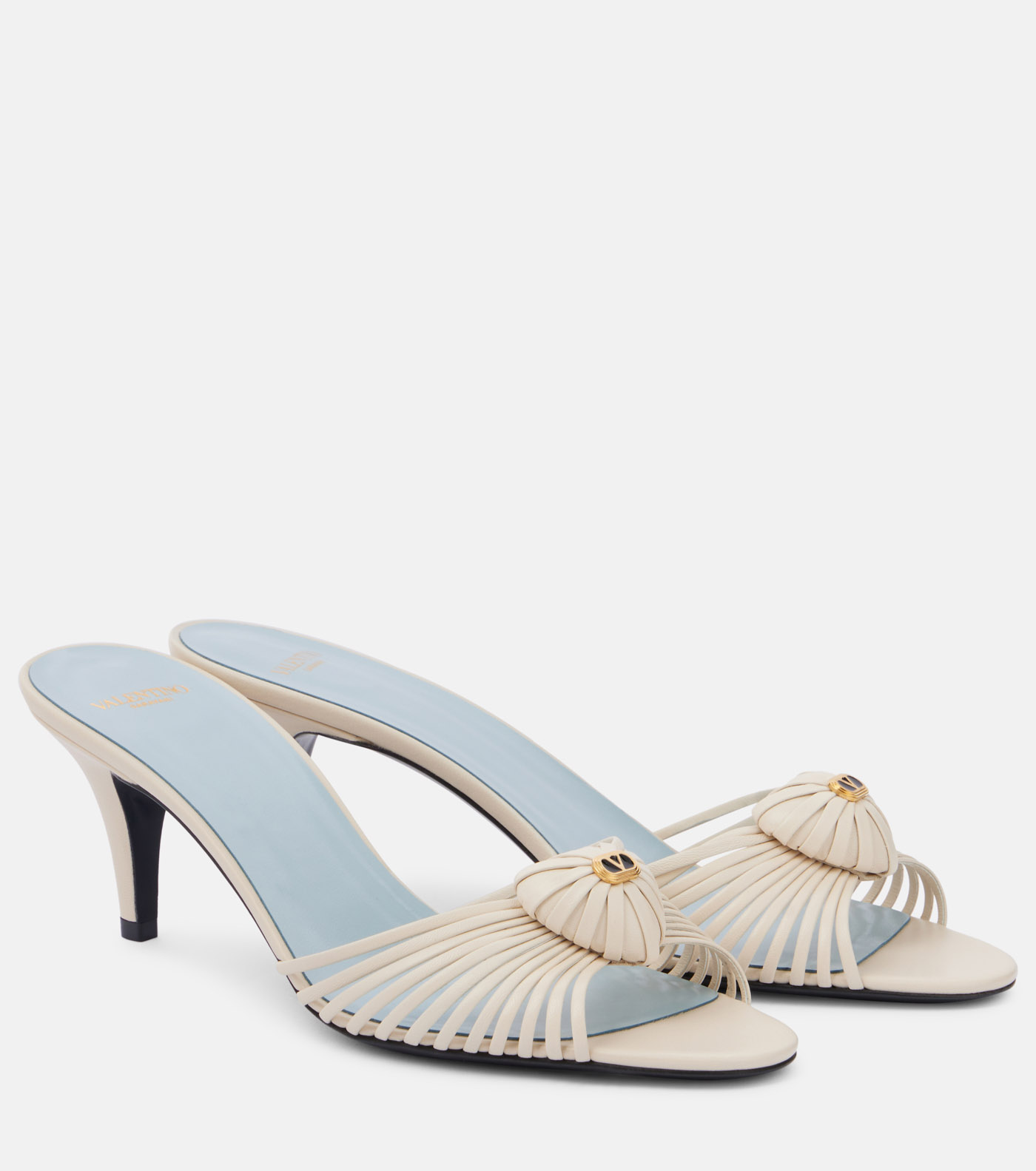 34 Valentino Garavani Sandal Royal 65 Vlogo Leather Mules, Mytheresa.com