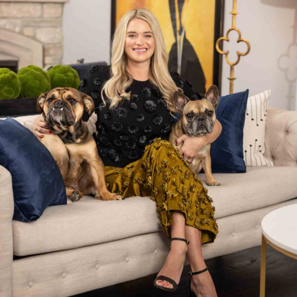 36 Kelsey Poehlmann With Betty And Beau. Poehlmann Is Wearing Michael Kors, Neiman Marcus Michigan Avenue 3 Main