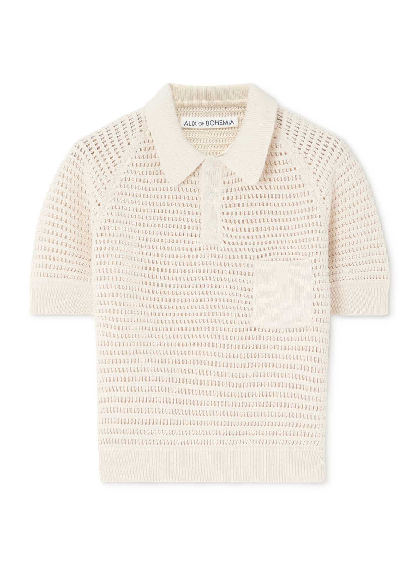48 Alix Of Bohemia, Lessi Crocheted Cotton Polo Shirt, Net A Porter.com