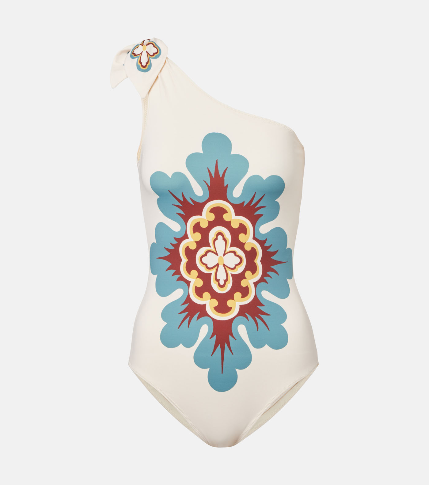 48 La Double J, Goddess Printed One Shoulder Swimsuit, Mytheresa.com