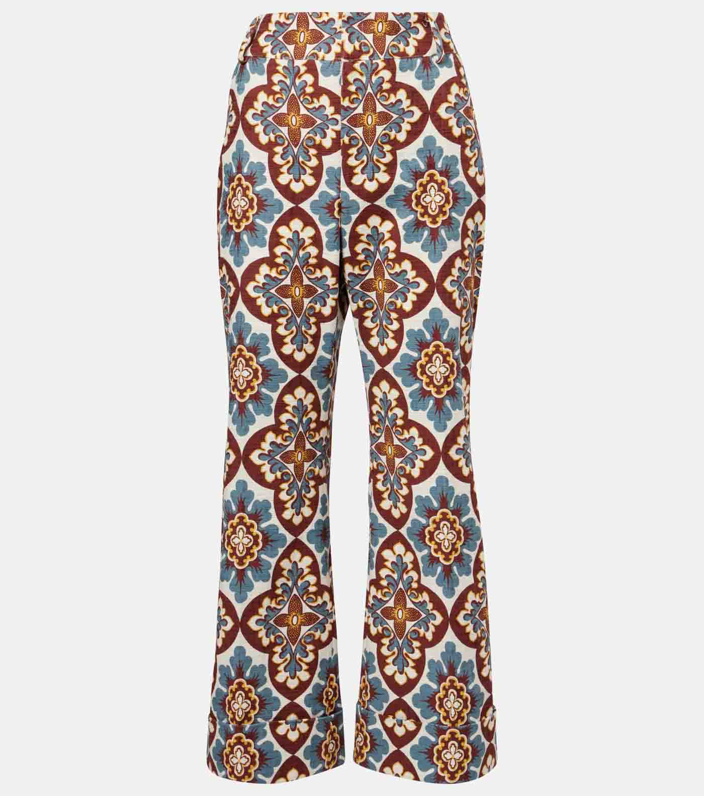 48 La Double J, Hendrix High Rise Cotton Flared Pants, Mytheresa.com