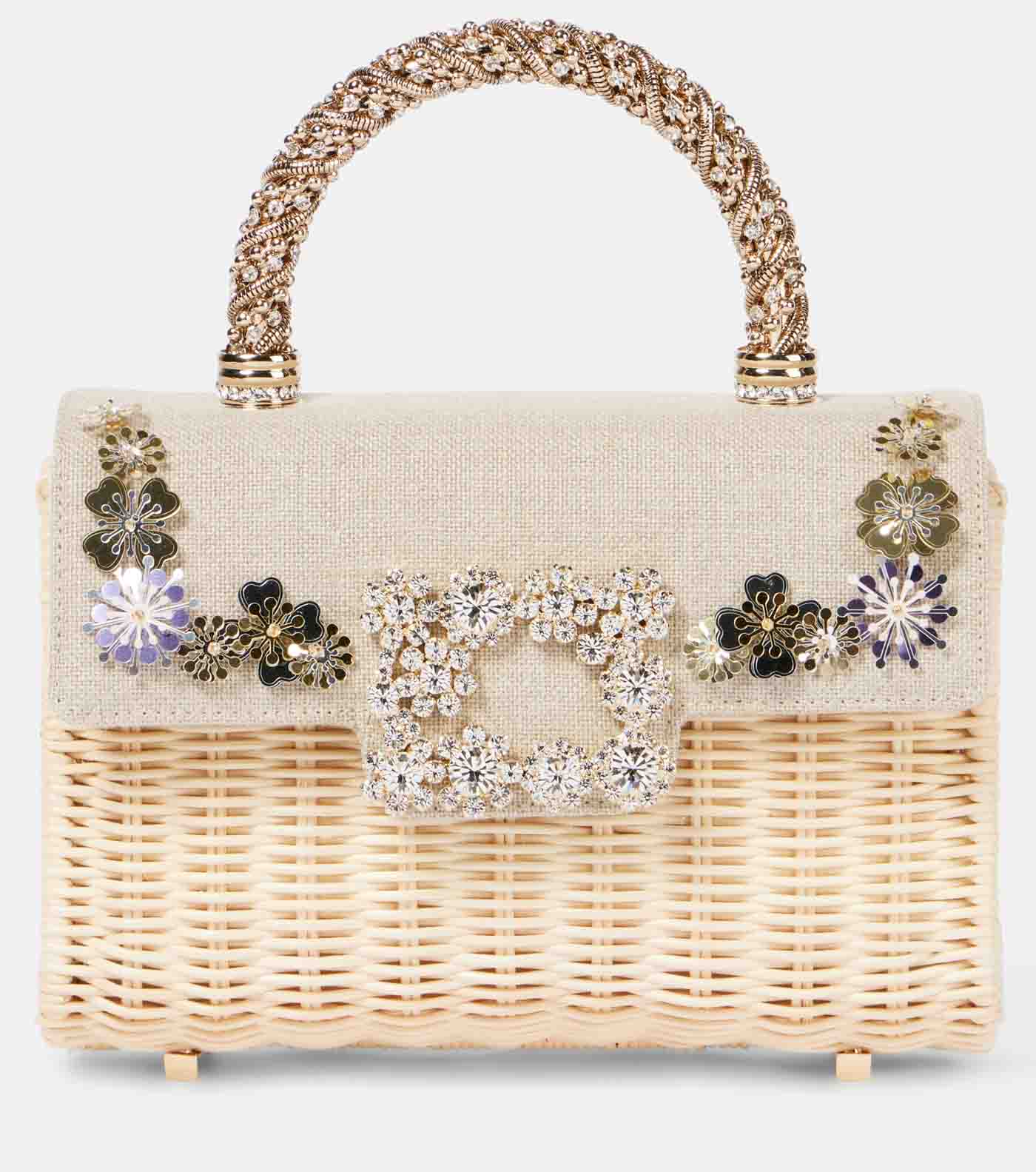 48 Roger Vivier's Jewel Efflorescence Mini Tote Bag, Mytheresa.com